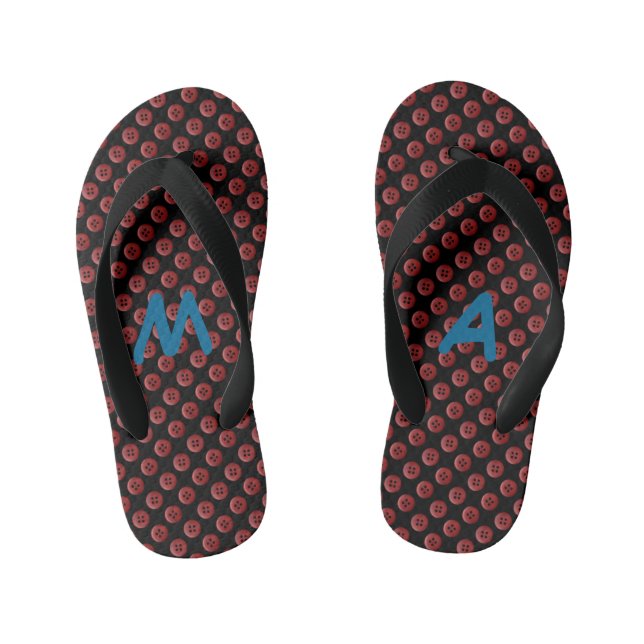 Personalizable Monogram Cute Cool Fun Unique Kid's Jandals (Footbed)