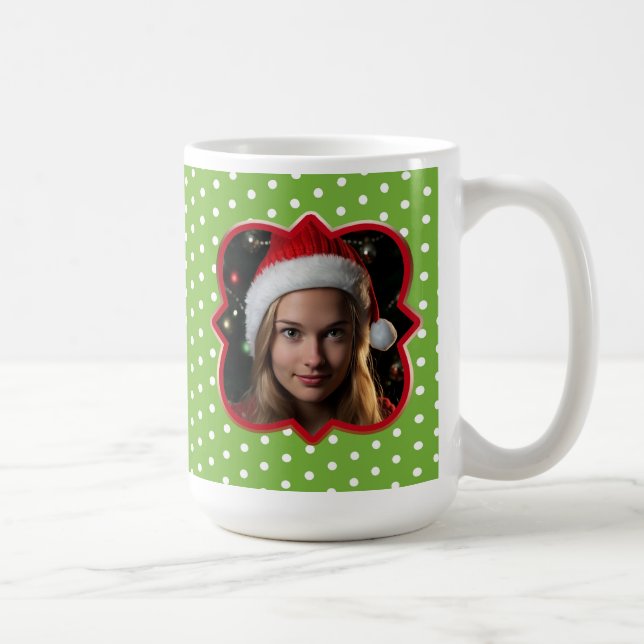 Personalizable "Nice List" Photo Mug, 15 oz Coffee Mug (Right)
