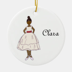 Personalizable Nutcracker Ballet Clara Keepsake Ceramic Tree Decoration