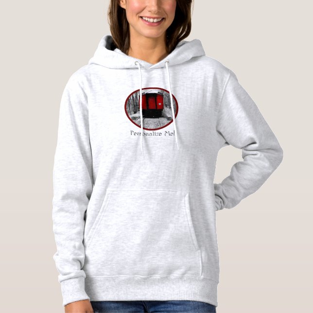 Personalizable Old Fashioned Train Photo Hoodie (Front)
