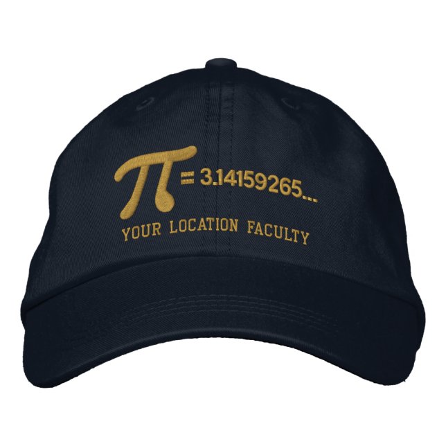 Personalizable Pi Formula Embroidered Hat (Front)
