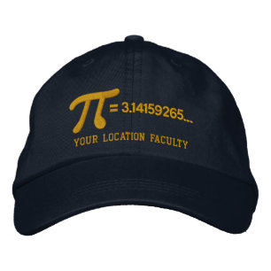 Personalizable Pi Formula Embroidered Hat