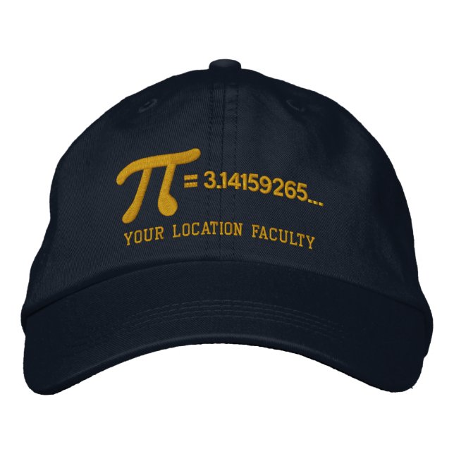 Personalizable Pi Formula Embroidered Hat (Front)