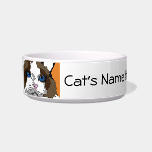 Personalizable Ragdoll Cat Bowl