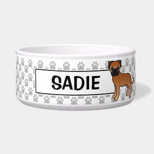 Personalizable Red Bullmastiff Dog And Name