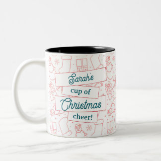 Personalizable Red Cup of Cheer Christmas Mug
