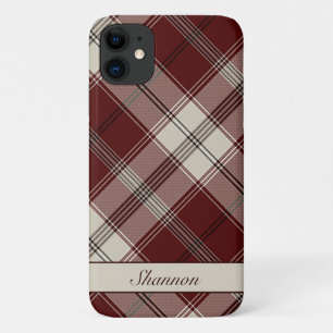 Personalizable Red & Tan Plaid Case-Mate iPhone Case