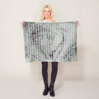 Personalizable Scripture Keepsake Fleece Blanket