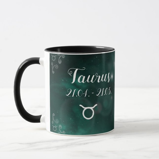 personalizable sign Stier Horoscope Mug (Left)