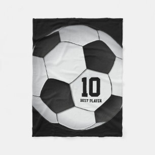 Personalizable Soccer Football ball Fleece Blanket