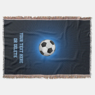 Personalizable Soccer Football ball Throw Blanket