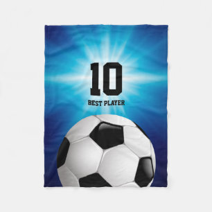 Personalizable Soccer Football Best Player Fleece Blanket