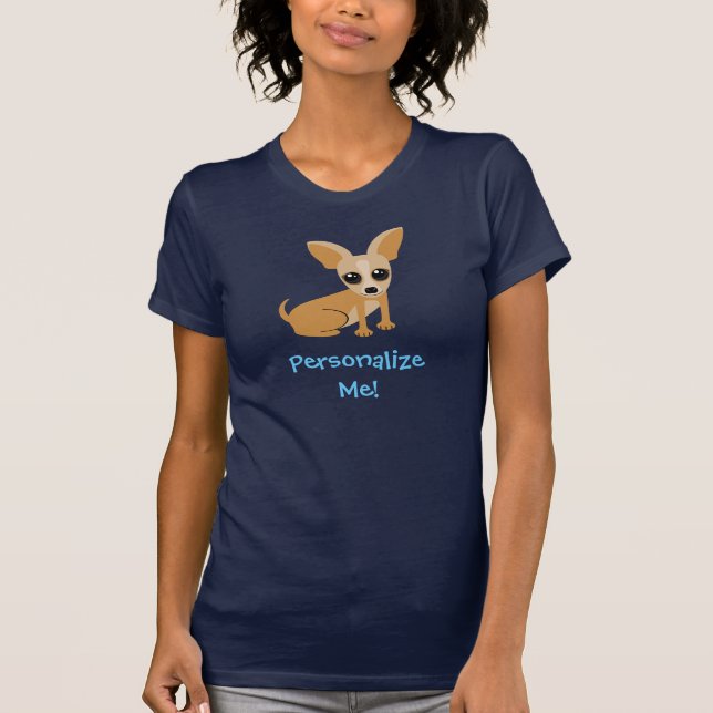 Personalizable Tan Chihuahua T-Shirt (Front)