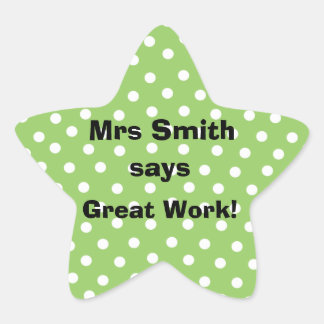 Personalizable Teacher stickers - Great Work