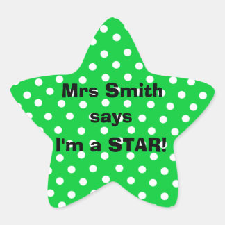 Personalizable Teacher stickers - I'm a star