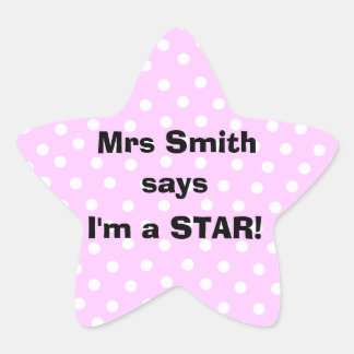 Personalizable Teacher stickers - I'm a star