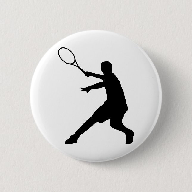 Personalizable tennis 6 cm round badge (Front)