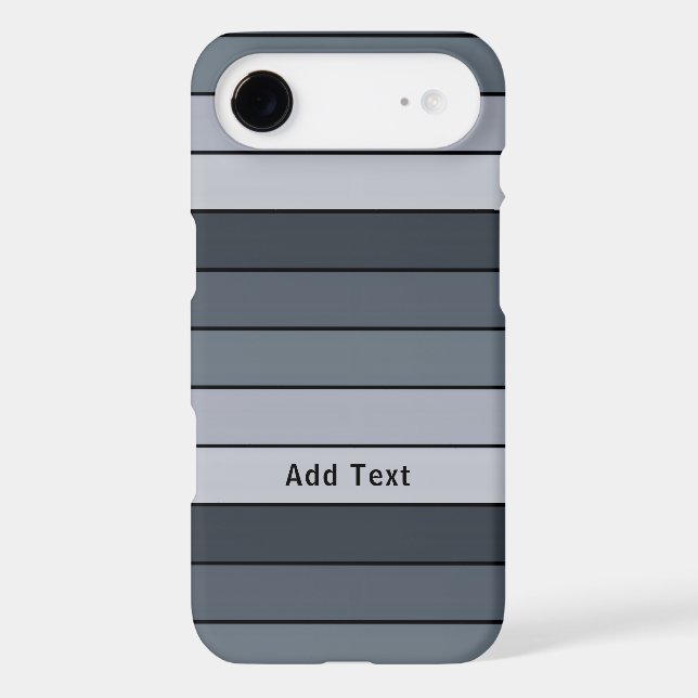 Personalizable - Trendy Modern Space Grey Stripes (Back)