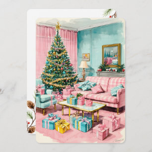 Personalizable Vintage  Flat Holiday Card 
