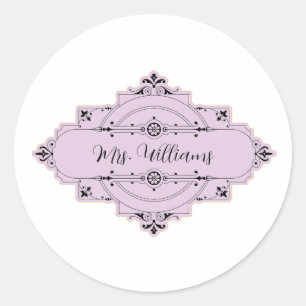 Personalizable wedding bride classic round sticker