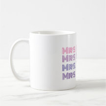 Personalizable wedding bride mug