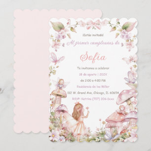  Personalizadas De Cumpleaños De Hadas Invitation