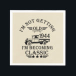 Personalizd eighty vintage 80th birthday party napkin<br><div class="desc">Make your birthday special with this unique design. Add a touch of sophisticated elegance to your birthday celebration with our exquisite, one-of-a-kind designs. These graphics bring sophistication and originality to any product, creating a memorable and stylish gift. They are perfect for those who appreciate a touch of timeless glamour on...</div>