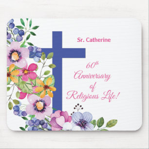 Personalize, 60th Anniversary Nun Religious Life Mouse Pad