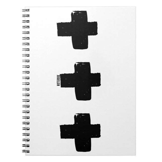 PERSONALIZE: Abstract Painting Monochromatic 5/5 Notebook (Front)