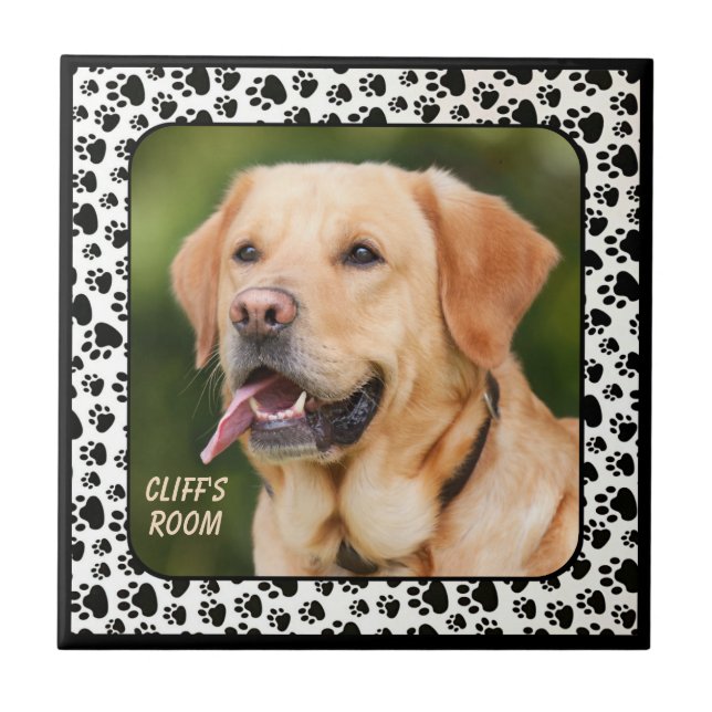 PERSONALIZE ADD PETS PHOTO  CERAMIC TILE (Front)