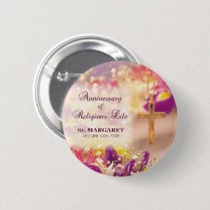Personalize, Anniversary Religious Life, Nun 6 Cm Round Badge