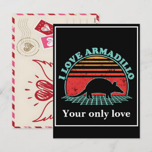 Personalize Armadillo Silhouettes: Custom Designs Holiday Postcard