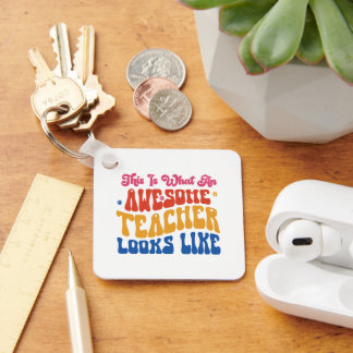 Personalize | Awesome teacher Key Ring