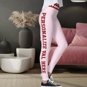 Personalize Be My Valentine Day Love Red Pink Gift Leggings