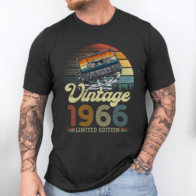 Personalize Birth Year Vintage Cassette Tape T-Shirt (Creator Uploaded)