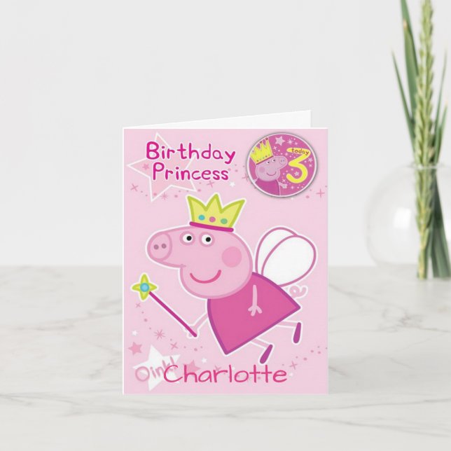 Personalize Birthday Card - Birthday Princess 3 (Front)