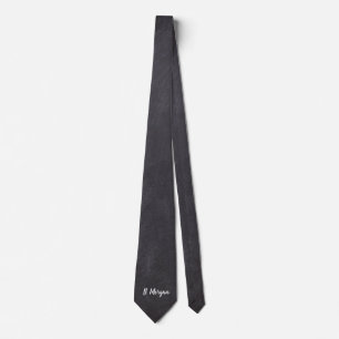 Personalize Black Table with White Chalk Name Tie