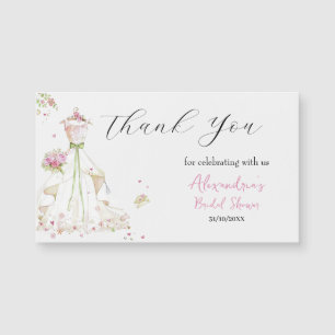 Personalize Bridal Shower Dress Thank you