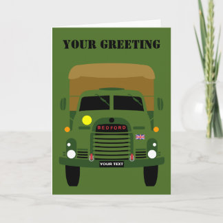 PERSONALIZE BRITISH ARMY VETERAN TRUCK CARD