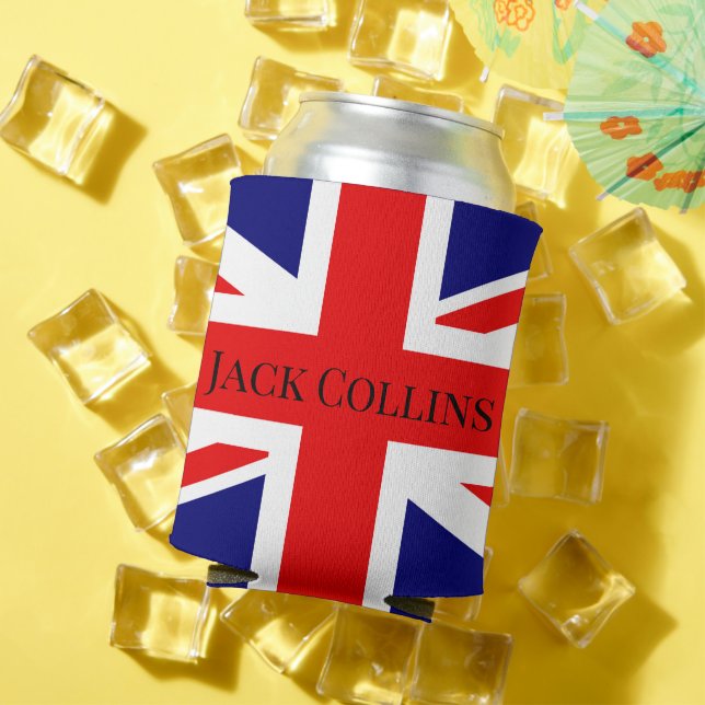 Personalize British flag Can Cooler (In Situ Summer)