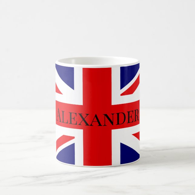 Personalize British flag Coffee Mug (Center)