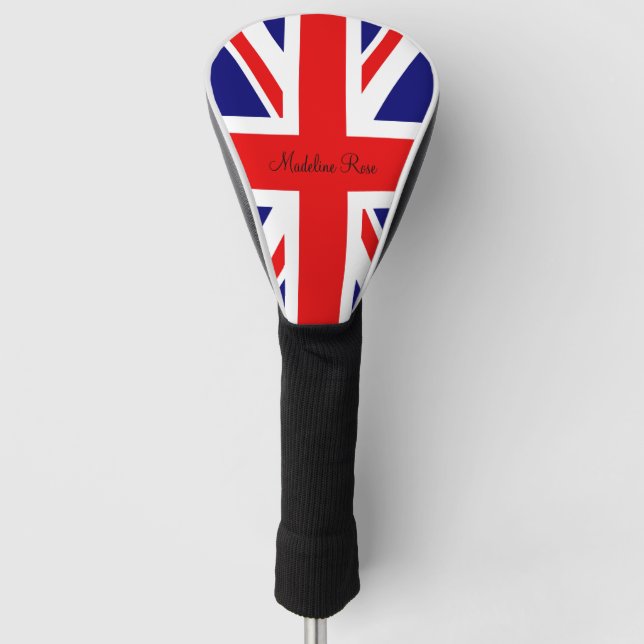 Personalize British flag Golf Head Cover (Front)