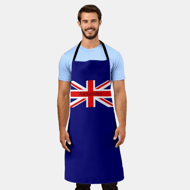 Personalize British National Flag - Union Jack  Apron (Worn)