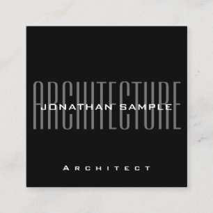 Personalize Business Architect Modern Elegant Square Business Card