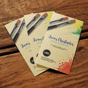 Personalize Business Art Supplies Business Card