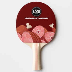 Personalize Business   Butcher Shop Ping Pong Paddle