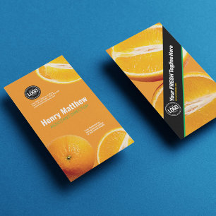 Personalize Business Orange Company Card