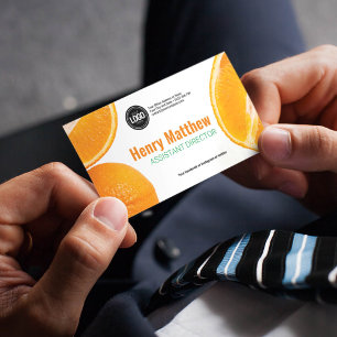 Personalize Business Orange Company Card