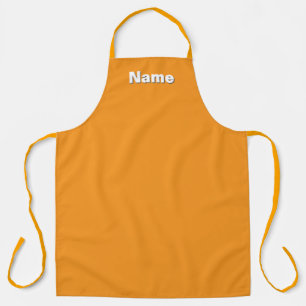 Personalize Cafe Caterer Baker Orange    Apron