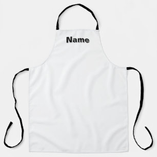 Personalize Cafe Caterer Baker White Kitchen Apron